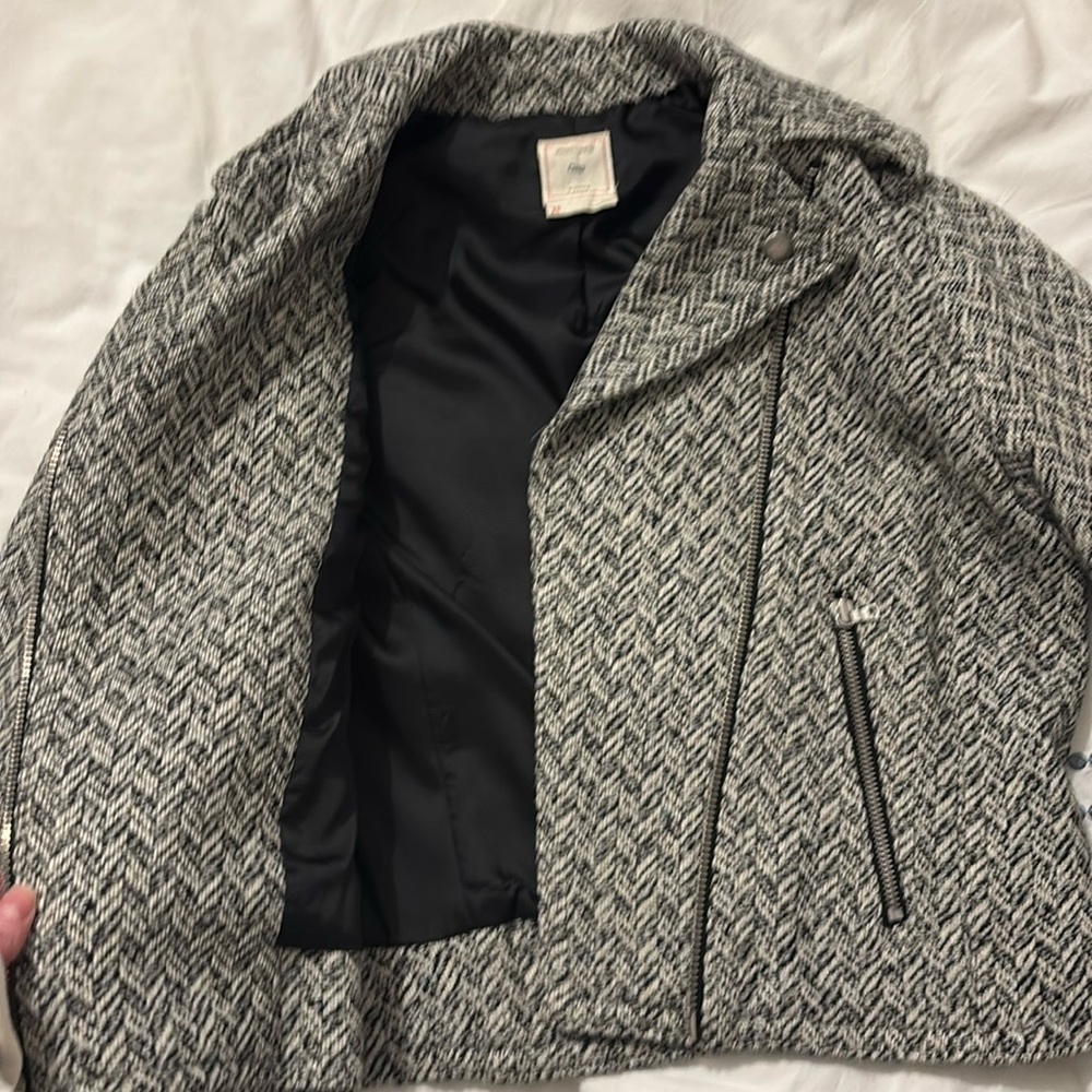 Wool Herringbone Moto Jacket Gap - image 2